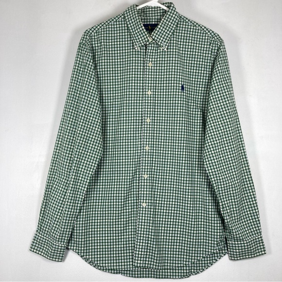 Ralph Lauren Other - Polo Ralph Lauren Men’s Button Front Shirt Green Mini Gingham Large Cotton